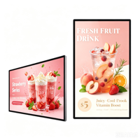 Papan Menu Digital Restoran 4K Ultra Slim untuk Dinding, Pemutar Iklan Android, Layar LCD untuk Kafe Makanan