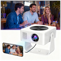 T1 Pro 4K Smart Android 13 Projecteur Portable Mini LED Projecteur Full 720P Home Cinéma Projecteur avec WiFi