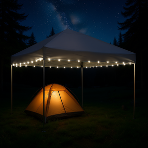 Guirnalda de Luces LED Blancas para Exteriores DB de 40 Pies para Carpas, Funciona con Batería, Cortable a Medida - Product Image 2