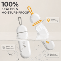Étui à pilules promotionnel personnalisé avec logo, boîte à médicaments portable à 3 compartiments, étui mince pour suppléments de voyage, cordon en silicone, sans BPA, en gros