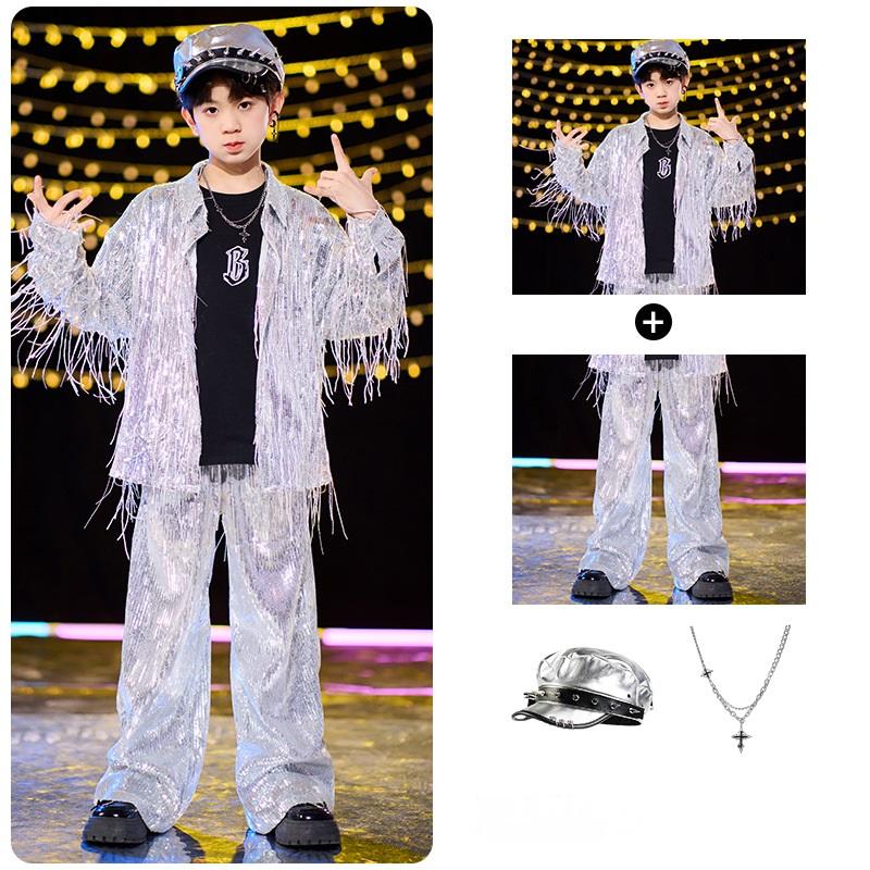 ชุดสีเงิน 4 ชิ้นสำหรับเด็กผู้ชาย-1