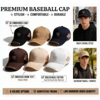 Gorra de Béisbol de Seis Paneles con Letras Bordadas en 3D Estilo Coreano, Transpirable, Impermeable, Ajustable, con Hebilla Metálica, para las Cuatro Estaciones