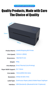 Impresora de Etiquetas Térmicas de 110 mm de Ancho y 4 Pulgadas - Uso en Logística y Almacenes, en Existencia, USB/Inalámbrica, 203 dpi - Product Image 5