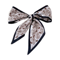 Écharpe en ruban étroit à carreaux noir et blanc, en soie sergé et satin, de marque célèbre, pour femme, élégante et luxueuse, bandeau pour la tête