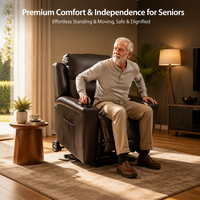 Fauteuil inclinable électrique intelligent VANBOW avec joystick, fauteuil de mobilité électrique de luxe avec roues pour personnes âgées, salon