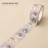 Ruban Washi Personnalisé Kawaii - Chat, Nuage, Rêve Pastel - Décoratif pour Journalisation, Scrapbooking, Emballage Cadeau