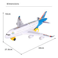Jouet électrique pour enfants avion roues universelles musique lumières A380 modèle de Simulation d'avion aérien