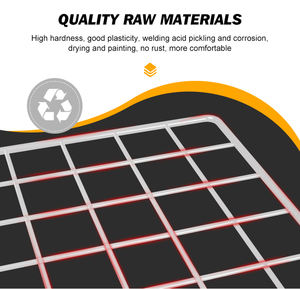 Panneau mural décoratif écologique et imperméable de forme carrée pour salon, <span class=keywords><strong>grille</strong></span> en fer DIY moderne pour accrocher des photos avec pompons amovibles - Product Image 6