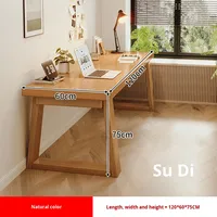 ZTS820 Bureau d'ordinateur à double étude simple Établi de jeu de bureau long avec un design moderne et un style en bois massif