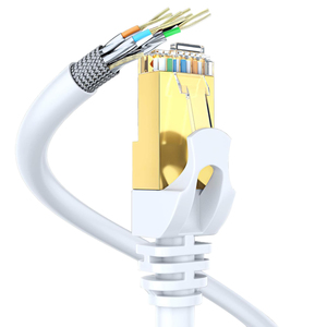 Cable de Red Ethernet LAN para Exteriores Cat7 con Cubierta de PVC, Doble Blindaje, 550MHz, SFTP, Cobre BC, 23AWG, 0.57mm, RJ45 8P8C, ROHS - Product Image 1