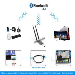 EP-9620 EDUP Bộ Điều Hợp Wifi 7260 Chip <span class=keywords><strong>2</strong></span>.4Ghz & 5.8Ghz 1200Mbps Card Mạng Không Dây PCIE Băng Tần Kép - Product Image 6