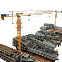 Düşük Fiyatlı 5ton 6ton İnşaat Kule Vinçleri Kendinden Yükselen 48m Serbest Yükseklik 63t.m 5013 Tip Kule Vinç CE Belgeli