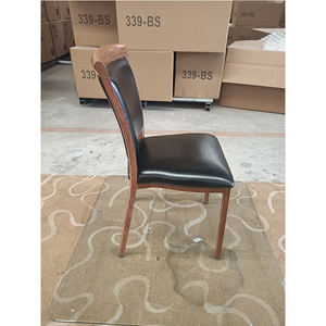 Sillas de comedor Silla moderna para restaurante Comedor Marco de metal Silla Marco de diseño de madera - Product Image 2