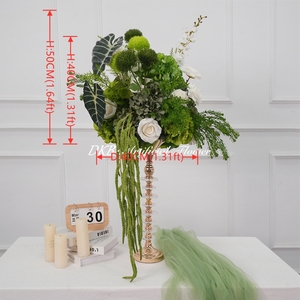 DKB Wholesale Handmade Greenery Flower Centerpieces Ball Rose <b>Artificial</b> Flower Ball Wedding Centerpiece - Product Image 2