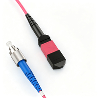 Cordon de brassage fibre optique OM4 multimode MPO vers FC, Cordon de brassage OM4 multimode à 8/12/16 cœurs pour centre de données 40/100/200G
