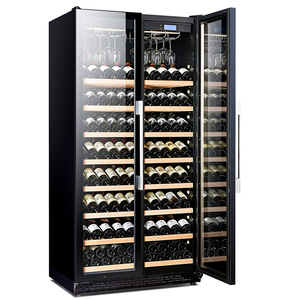 Enfriador de Vino de 2 Puertas de Vidrio con Pantalla Digital, Logotipo Personalizado, Color Rojo Marrón Negro, Sin Niebla, para Vino Tinto y Otras Bebidas Alcohólicas, con Luz - Product Image 5