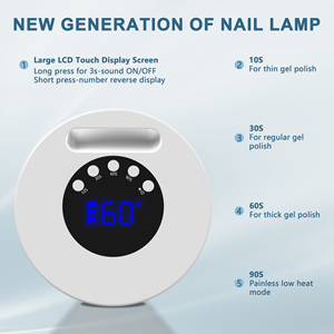 54w Rechargeable Uv Light Lamp for <strong>Nail</strong> Cordless Led <strong>Nail</strong> Dryer With Metal Base for Professional <strong>Nail</strong> Art Salon &amp; Home Use - Product Image 3