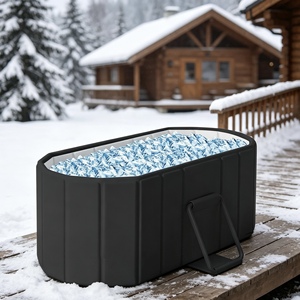 Equipo de baño portátil y práctico con función integrada de agua fría y caliente para experiencias de ocio en hoteles de montaña, terrazas de playa y baños de hielo. - Product Image 1