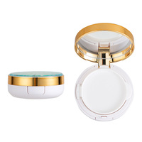 Boîte de crème de fond de teint vide avec Logo personnalisé, boîte de crème Cc vide avec houppette et éponge miroir Compact, vente en gros de 15g