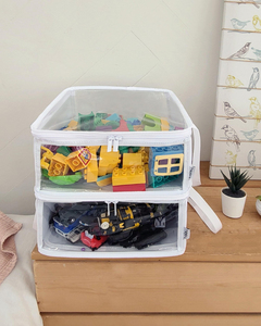 Caja de Juguetes de PVC, Organizador de Área de Juegos para Niños, <span class=keywords><strong>Cubo</strong></span> con Lateral Transparente, Diseño Plegable, Contenedores Organizadores - Product Image 5