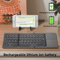 Keyboard Lipat Mini 63-Tombol Ultra-Tipis Nirkabel Portabel untuk Ponsel Tablet Laptop