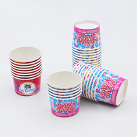 Gobelets en papier pour yaourt glacé, jetables, épaissis, pour emporter, bols en papier pour crème glacée, revêtement personnalisé, gobelets à dessert en papier