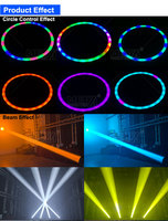 Mini projecteur à faisceau mobile 7R 230W avec anneau de pixels LED DMX512 pour scène, DJ, discothèque, éclairage Sharpy Beam