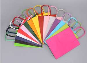 أكياس ورق كرافت بوتيك رخيصة قابلة لإعادة الاستخدام بمقبض للبيع بالجملة - Product Image 2