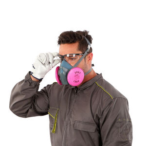 UT 7502 Suministro Directo de Fábrica, Máscara de Media Cara de Silicona 7502 <span class=keywords><strong>con</strong></span> Doble <span class=keywords><strong>Filtro</strong></span>, Protección Facial - Product Image 5