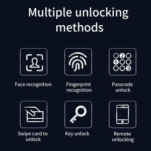 Tuyaアプリリモートコントロールビデオ通話S958Maxスマートロック付きフェイスパー指紋認識カードコードキーマルチロック方法 - Product Image 5