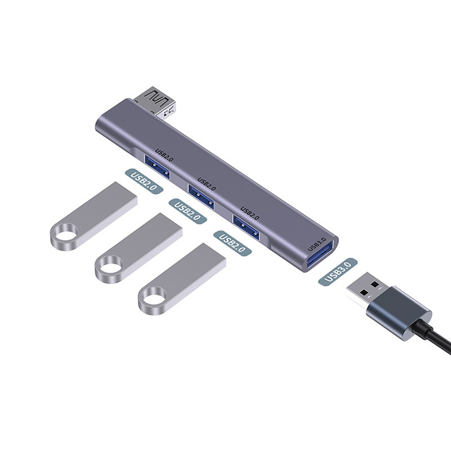 4 Port  USB3.0 Transfer Usb Extender Laptop Usb Hubs Docking Station PD 60w
