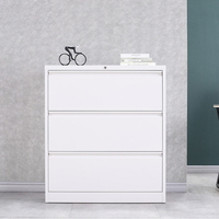 Meubles de bureau Protection anti-basculement Rangement en acier Armoire de rangement latérale à 3 tiroirs en métal