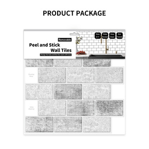 Carreaux muraux autocollants modernes en PET 3D style marbre pour rénovation intérieure - Product Image 5