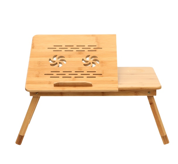 Оптовая продажа, напольный стол для ноутбука, Регулируемый Многофункциональный складной компьютерный стол из бамбука