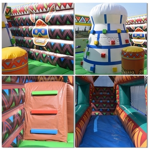 <strong>Inflatable</strong> Bouncer House Combo <strong>Slide</strong> New Design Tribe <strong>Inflatable</strong> Banner Jumping Castle with <strong>Slide</strong> - Product Image 4