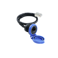 Connecteur RJ45 industriel LSHITECH M22 en cuivre, montage sur panneau, boîtier en nylon, blindé, Ethernet IP68 pour l'automatisation et la robotique