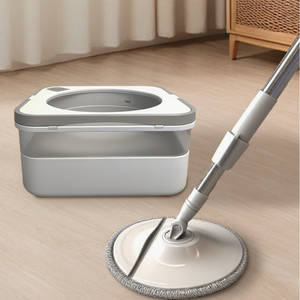 360 seau ensemble essoreuse trois types têtes de vadrouille propre séparation sale vadrouille magique microfibre métal plastique vadrouille nettoyage facile des sols - Product Image 6