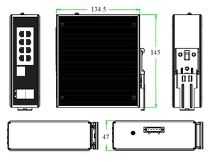 Commutateurs réseau Gigabit gérés L2+ avec 8 ports PoE + 2 ports SFP 100/1000M Uplink, commutateur PoE industriel pour caméra CCTV - Product Image 1