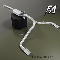 Convient pour Tank 300 400 500 2.0T 3.0T, échappement cat-back à longueurs égales avec commande électronique de soupape, silencieux de 1,5 mm avec double sortie.