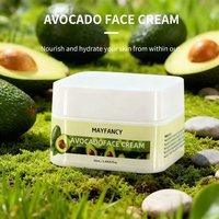 Mayfancy Crème Visage à l'Avocat 50ml, Hydratant Quotidien Doux et Nourrissant pour Tous Types de Peau