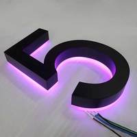 Lettres en relief 3D personnalisées avec rétroéclairage LED, effet halo lumineux, enseigne de logo, enseigne publicitaire intérieure et extérieure pour entreprises
