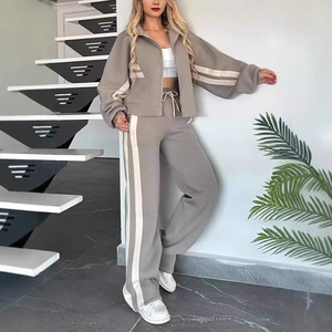 Ensemble de survêtement à capuche zippé à rayures blanches pour femme, vêtements de sport décontractés, tailles SMLXL2XL3XL4XL5XL, Europe, Amérique, Asie du Sud-Est - Product Image 3