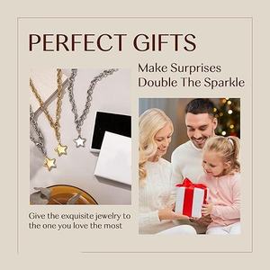 Collier pendentif de mode pour femme, bijoux fins, ensemble de colliers en acier inoxydable, bijouterie étoile - Product Image 3