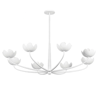 Personnalisé Italie Or Blanc Fleur Art Moderne Lustre Villa Chambre Lampe pour La Maison Hôtel Mariage Décor