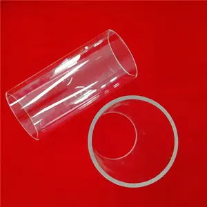 स्पष्ट बड़े व्यास टेम्पर्ड उच्च borosilicate ग्लास ट्यूब 250mm लंबाई