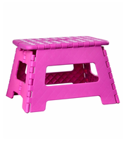Coloré poignée unique télescopique enfants portable pliable solide pas cher tabouret en plastique pliant escabeau
