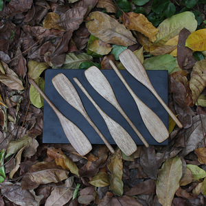 Sunshine Hemu Wooden Spatula Acacia Wood Long Handle Nonstick For Stir Frying Salad Mixing - Product Image 3