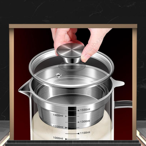 En gros Syh216 1000ml Récipient en verre anti-poussière avec filtre à mailles fines pour le stockage d'huile, pot de friture et récipient pour graisse de bacon - Product Image 3