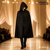 Cape de cosplay d'Halloween avec capuche, cape de sorcier magique, châle de sorcière, accessoire de costume pour jeu de rôle fantastique ODM