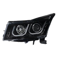 Ensemble de phares LED Angel Eyes de style double U pour Chevrolet Cruze 2009-2014, lentille Q5, DRL effet larme
